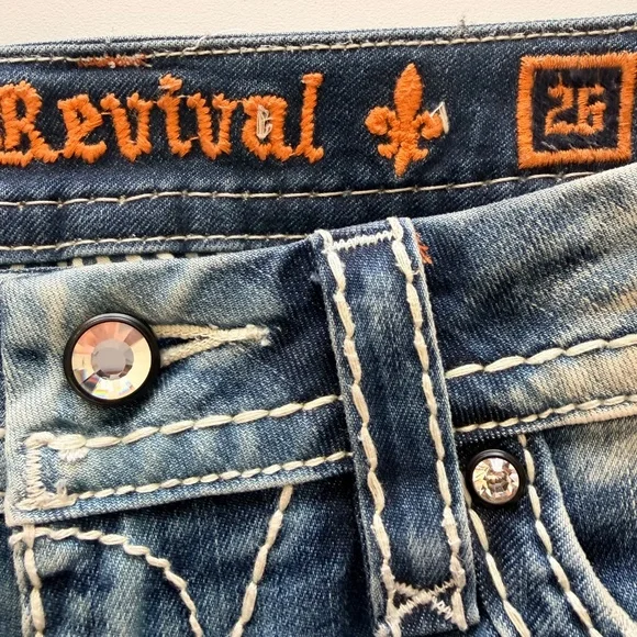 Rock Revival Aleaner jeans 26 Y2K low rise boot - Picture 6 of 16